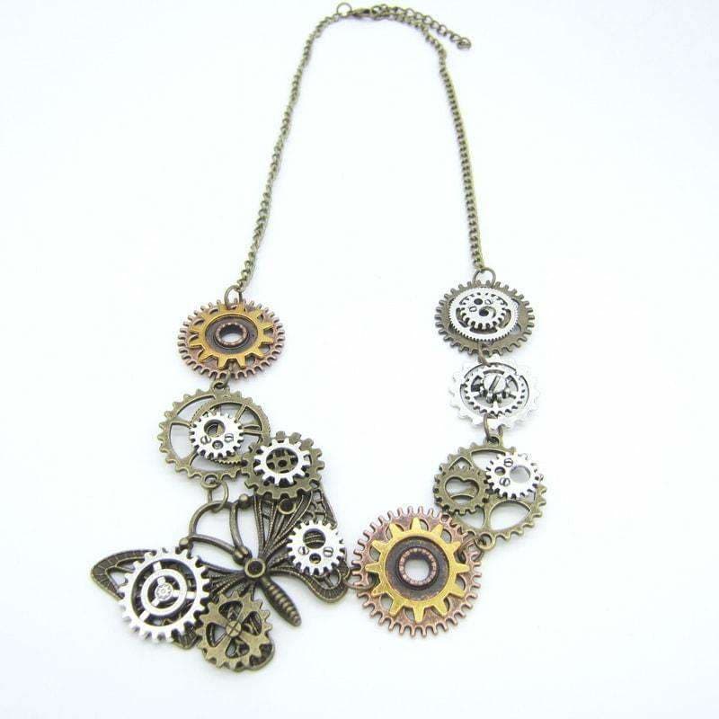 Collier Papillon Steampunk 2- Steampunk Store