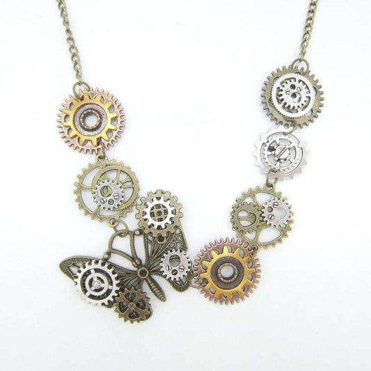 Chaine Avec Pendentif Papillon | Steampunk Store