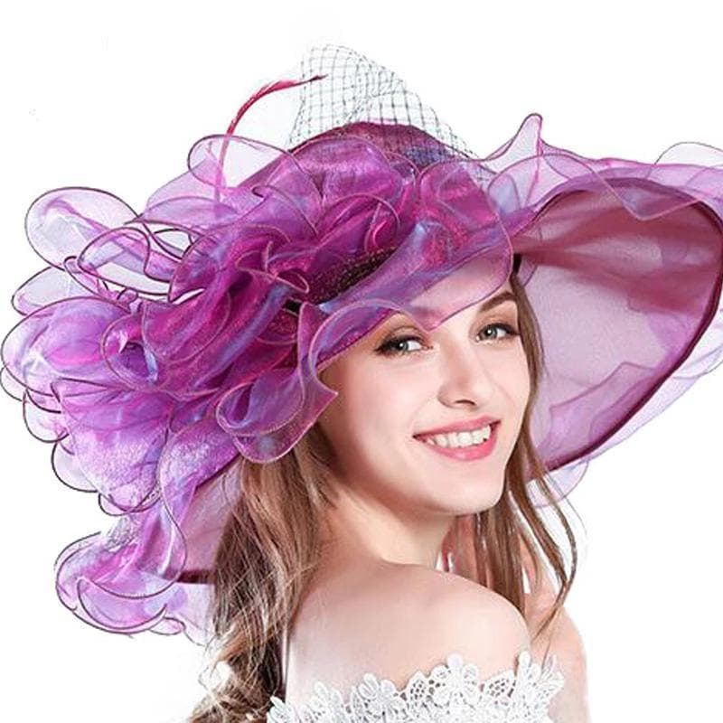 Chapeau Belle Epoque rose pourpre | Steampunk-Store