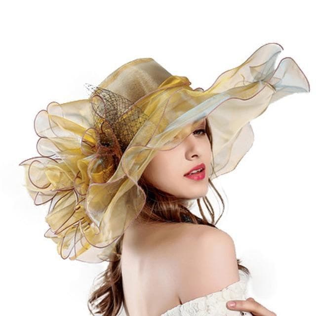 Chapeau Belle Epoque Jaune | Steampunk-Store