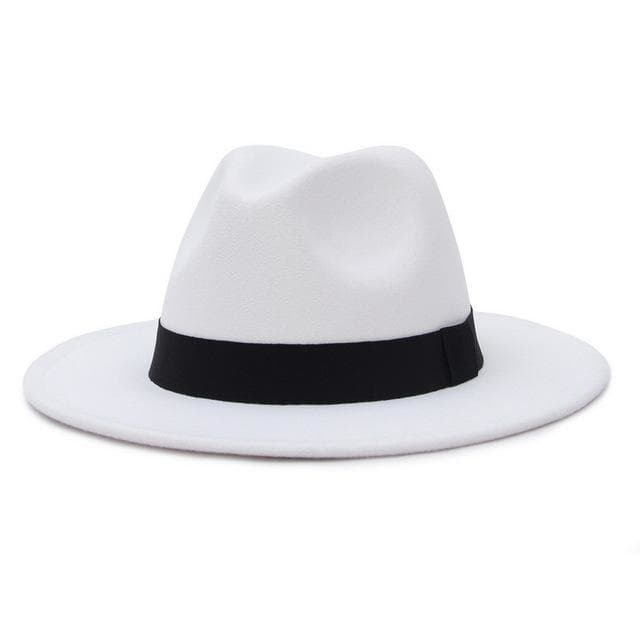 Chapeau Feutre Borsalino blanc de face