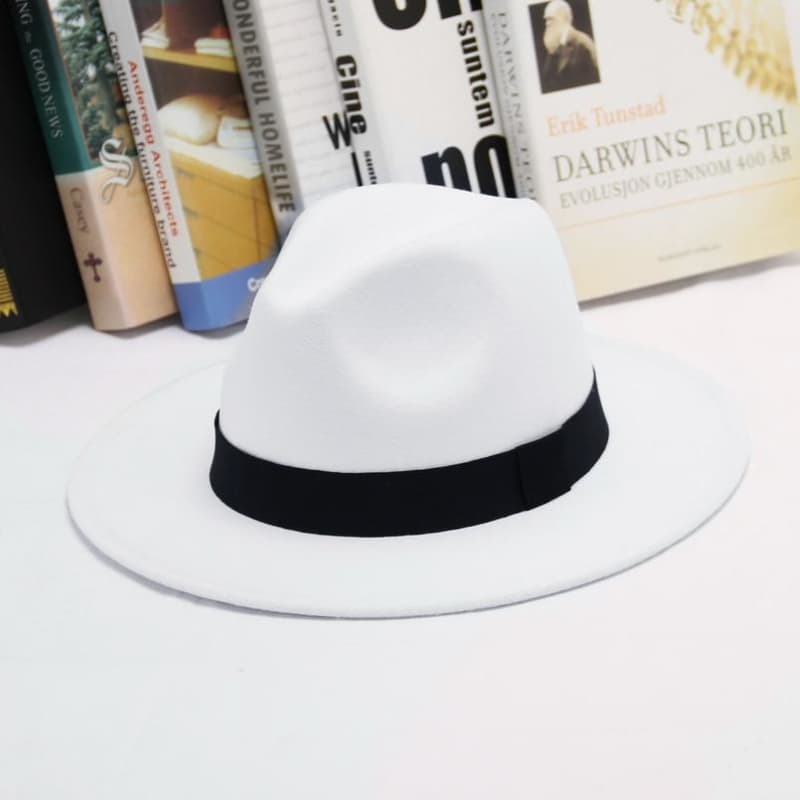 Chapeau Feutre Borsalino blanc