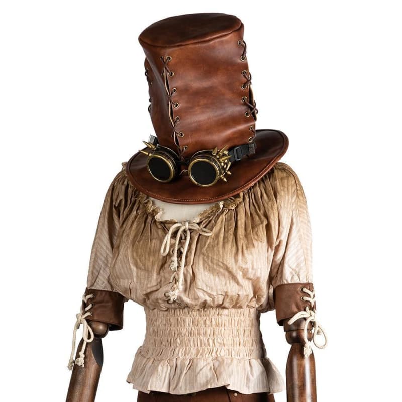 Chapeau Haut De Forme Cuir steampunk