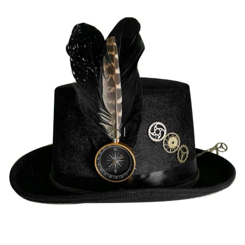 Chapeau Haut de Forme Gothique de face | Steampunk Store