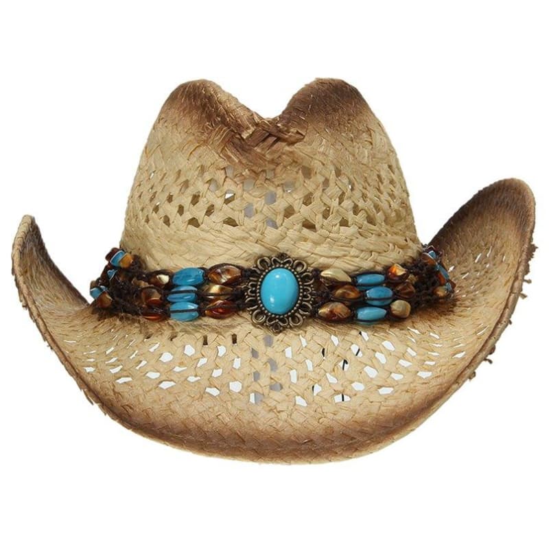 Chapeau Paille Western Femme de face