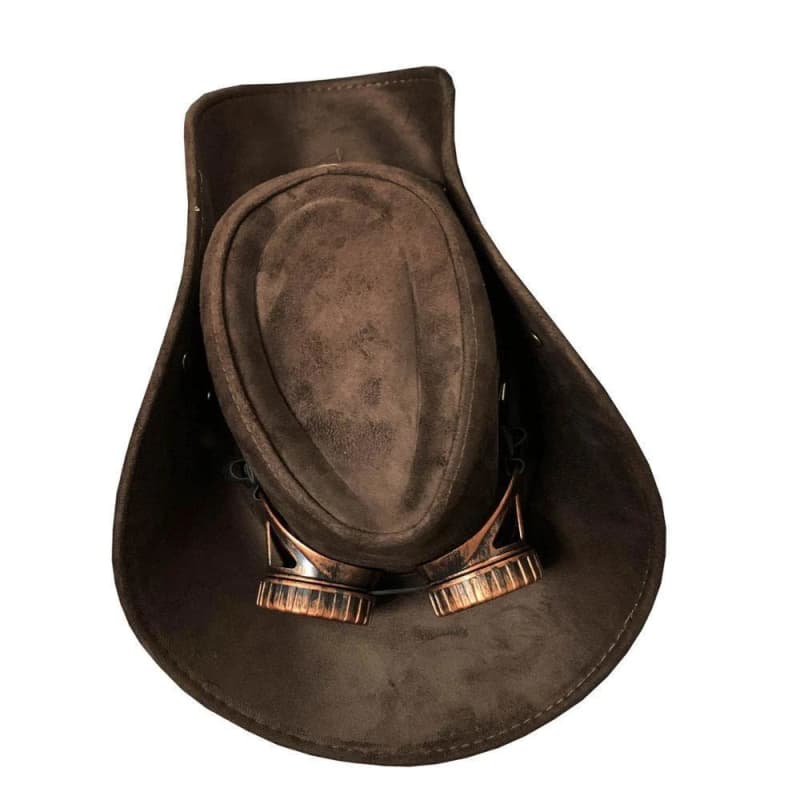 Chapeau Western Punk vu de haut | Steampunk Store