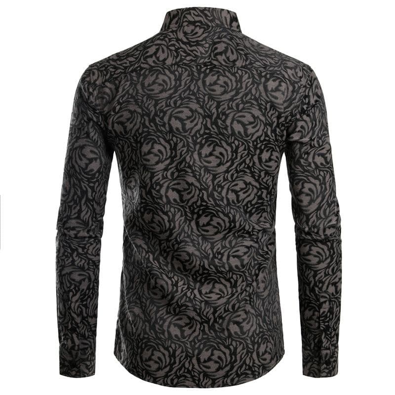 Chemise noir best sale fleur rouge
