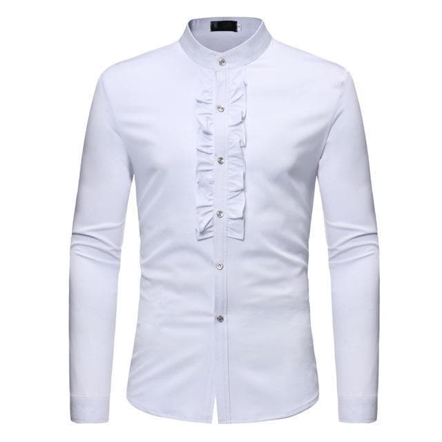 Chemise Blanche Steampunk Homme de face | Steampunk Store