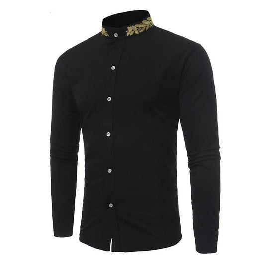 Chemise Col Brodé Homme