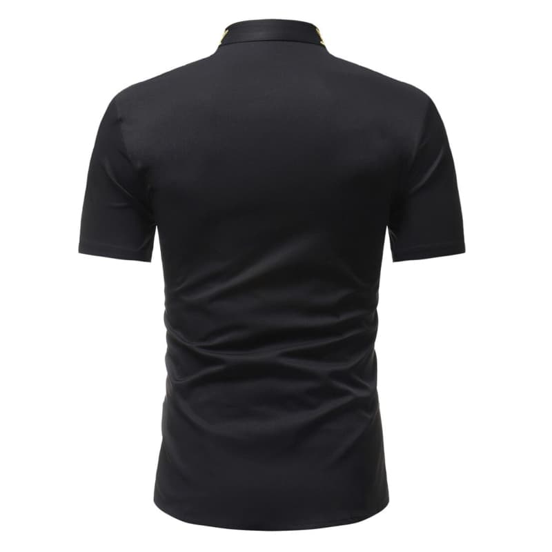 Chemise Manche Courte Col Mao de derrière