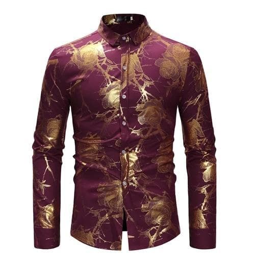 Chemise Steampunk Homme rouge or | Steampunk Store