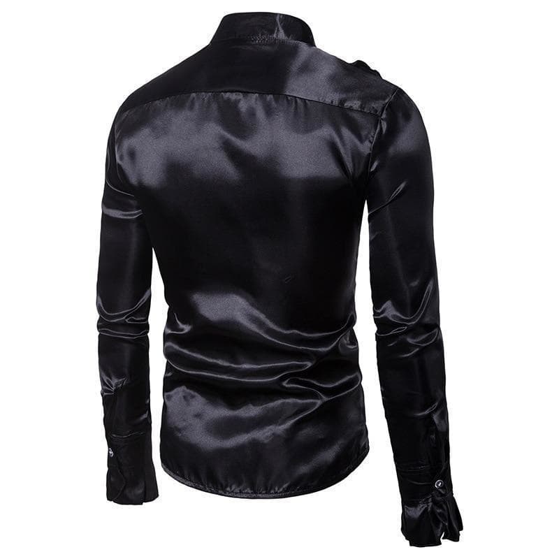 Chemise Style Victorien noir vue arrière | Steampunk Store