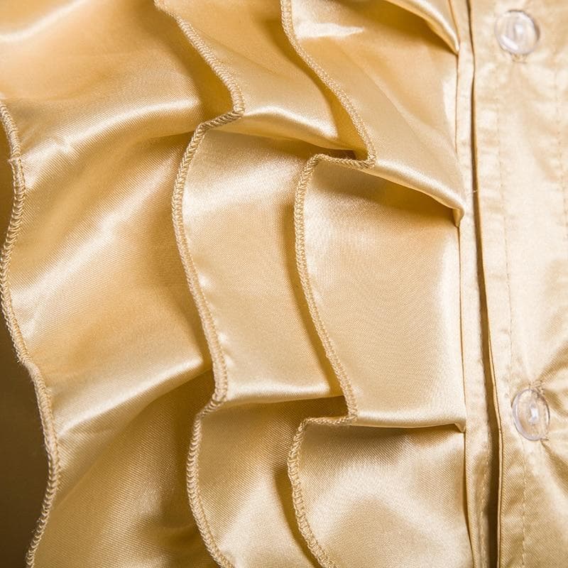 Chemise Médiévale Homme Manches Longues à Volants - Style Gothique, Steampunk, Renaissance, Idéal Pour Cosplay, Halloween Et Carnaval - 2