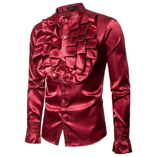 Chemise Style Victorien rouge | Steampunk Store