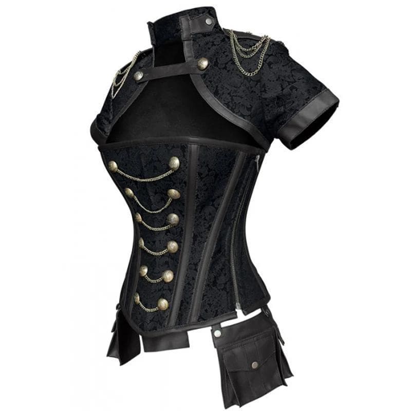 Corset Gothique Femme de coté | Steampunk Store