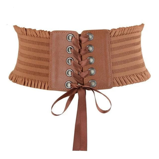 corset serre taille steampunk camel | Steampunk Store