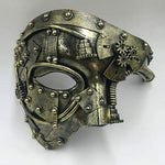 Demi Masque Steampunk Fantôme de l’opéra bronze | Steampunk Store
