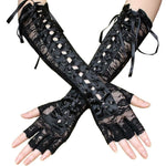gants longs femme noir - Steampunkstore