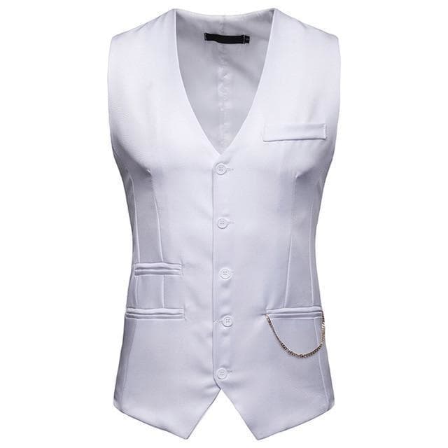 Gilet de Costume Homme Vintage blanc | Steampunk Store