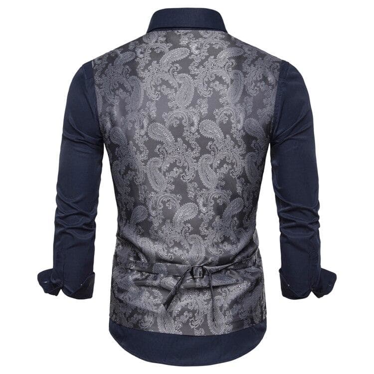 Gilet Homme Sans Manche Gris vue arrière