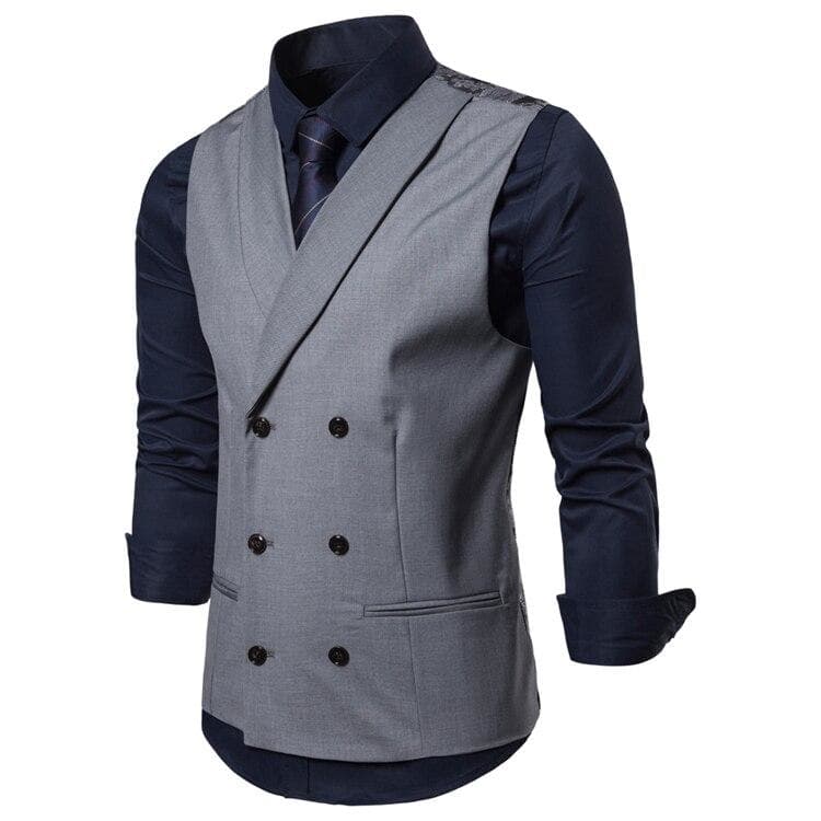 Gilet Homme Sans Manche Gris de coté