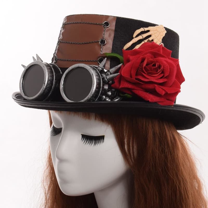 Haut de Forme Femme coté gauche | Steampunk Store