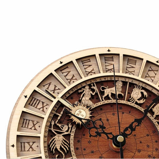Horloge Steampunk Astrologique détails | Steampunk Store