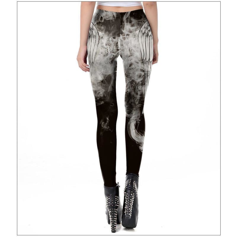 Legging Gris Femme de arrière | Steampunk-Store