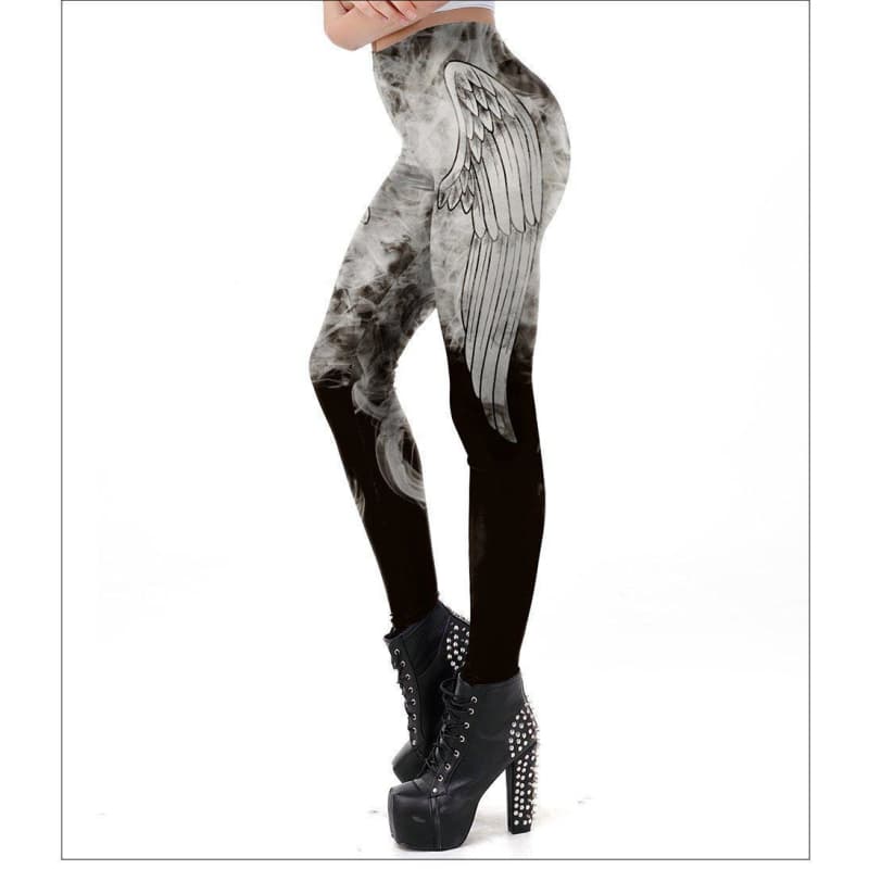 Legging Gris Femme de côté | Steampunk-Store