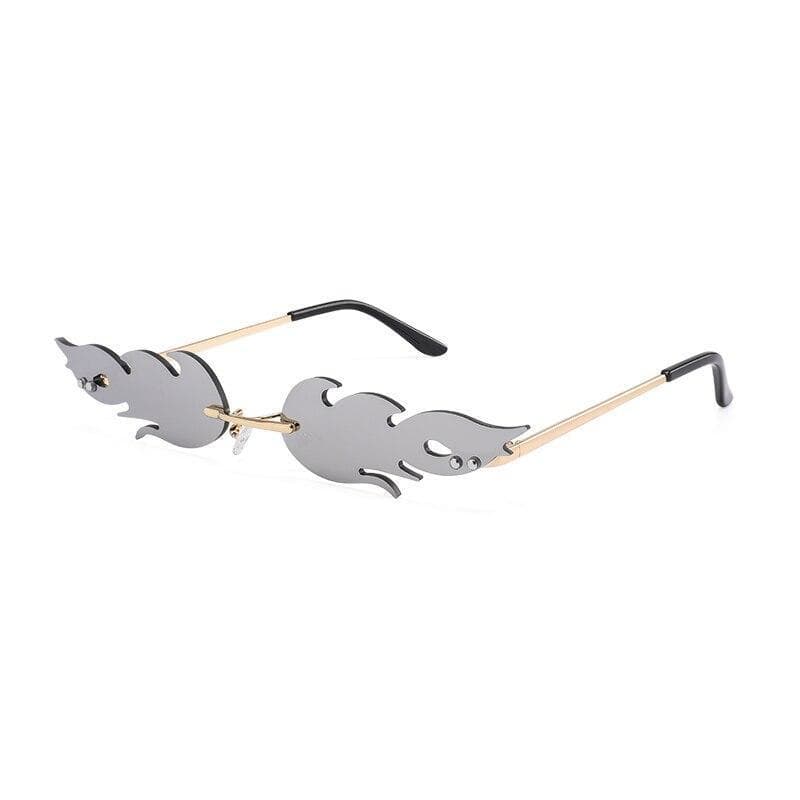 Lunettes de Soleil Flamme argent | Steampunk Store