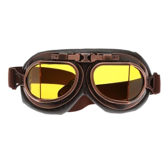 lunette motard retro  jaune- steampunkstore