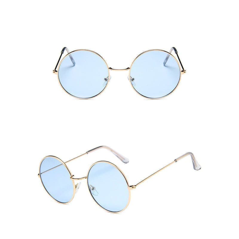 Lunettes de soleil panorama vintage bleu