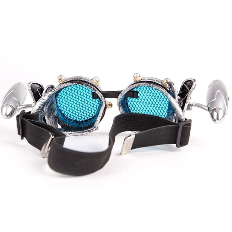 Lunettes Capitaine Nemo couleur argent vue arrière - Steampunk Store