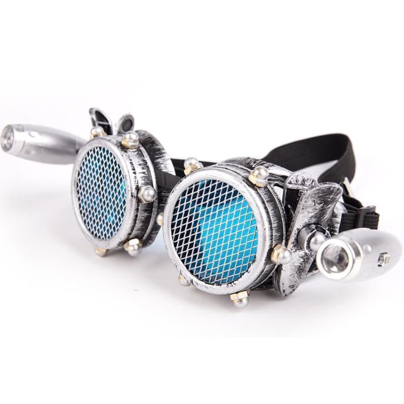 Présentation des Lunettes Capitaine Nemo couleur argent - Steampunk Store