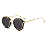 Lunettes Rondes Homme Style noir & or | Steampunk Store