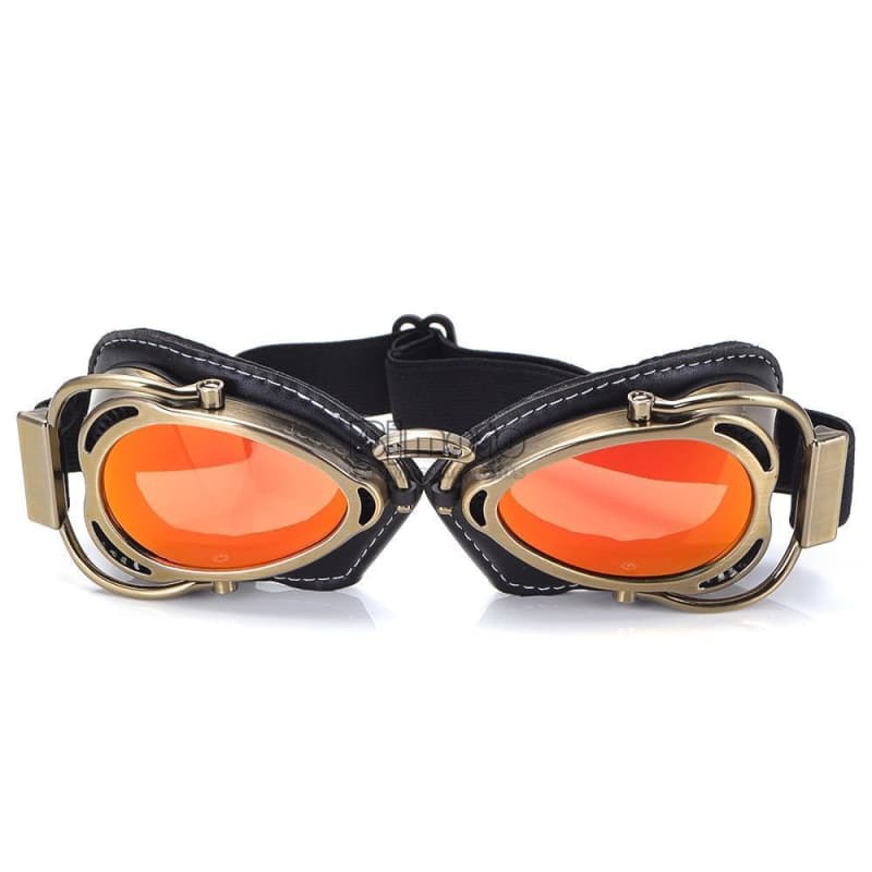 Steampunk Lunettes Biker-Pilote-Aviateur de face | SteampunkStore