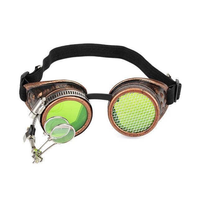 Lunettes Steampunk Plastique vertes | Steampunk Store