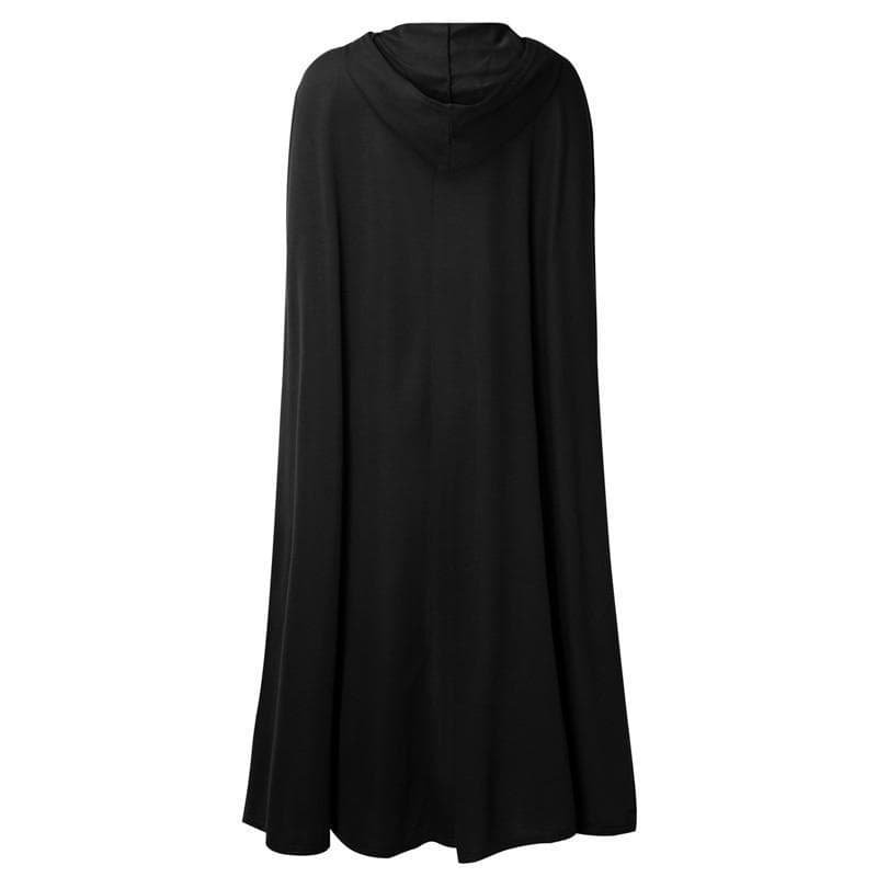 Manteau Cape Capuche noir vue arrière | Steampunk Store