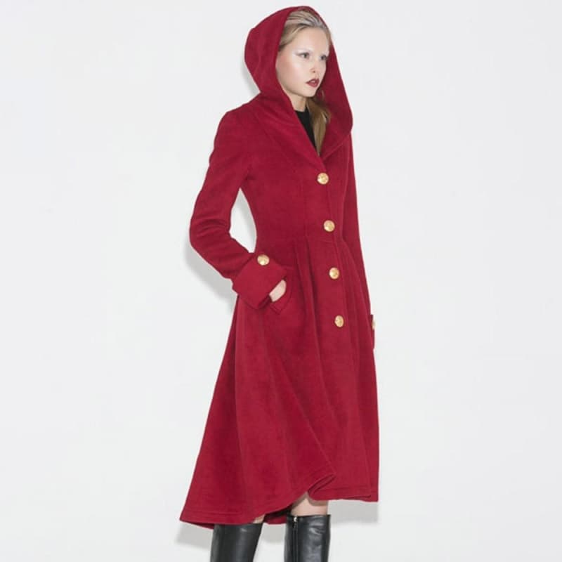 Manteau Steampunk Chaperon Rouge de coté | Steampunk Store