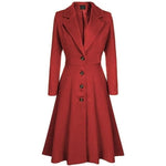 Manteau Retro Femme rouge | Steampunk Store