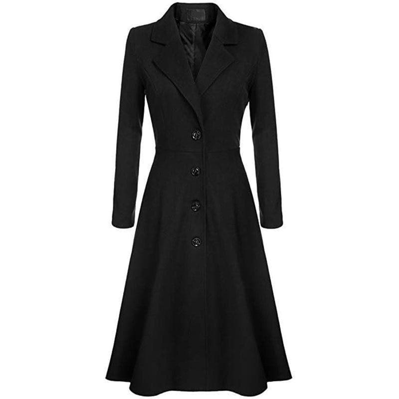 Manteau Retro Femme noir | Steampunk Store