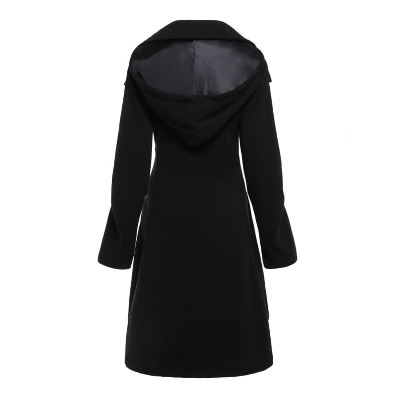 Manteau Victorien Femme noir vue arrière | Steampunk Store