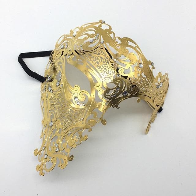 Masque Venitien Demi Visage Or | Steampunk Store