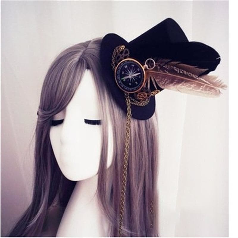 Mini Chapeau Haut De Forme Pas Cher sur mannequin | Steampunk Store