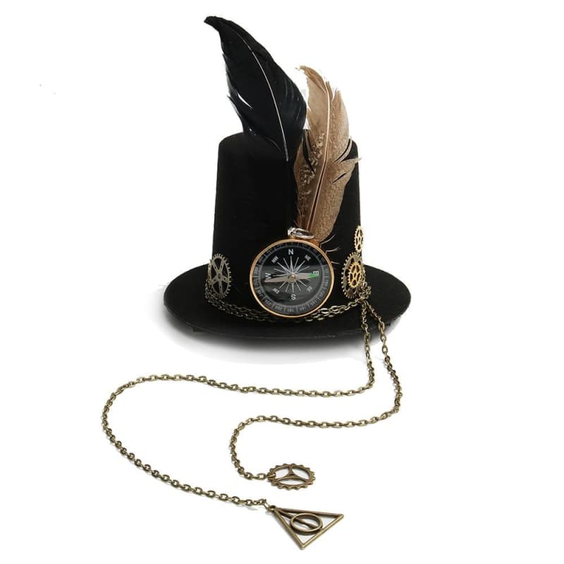 Mini Chapeau Haut De Forme Pas Cher avec ses chaînettes  | Steampunk Store