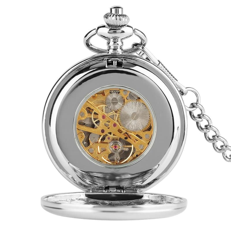 Montre a Gousset Argentan ouverte - steampunk store 