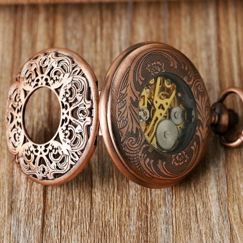 Montre A Gousset Homme ouverte vue arrière | Steampunk Store