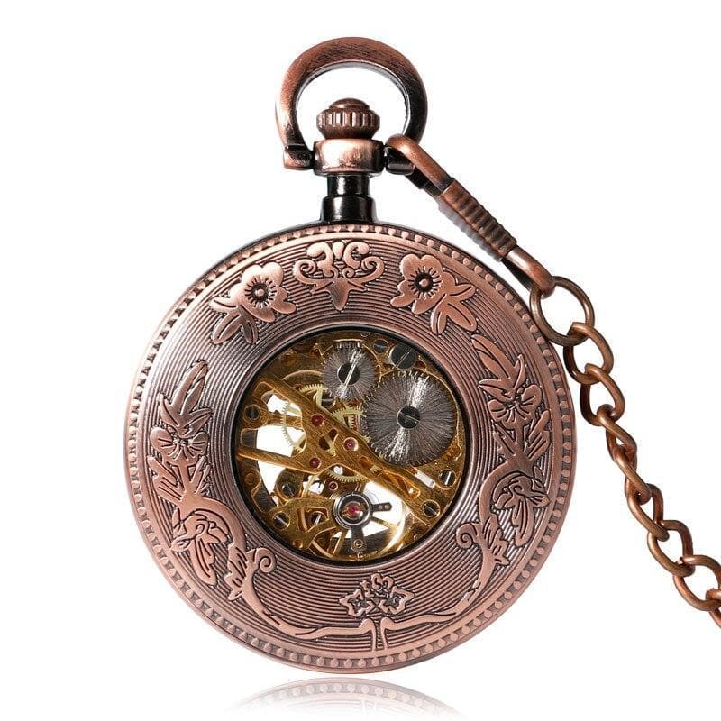 Montre a Gousset Mecanisme Apparent vue arrière | Steampunk Store