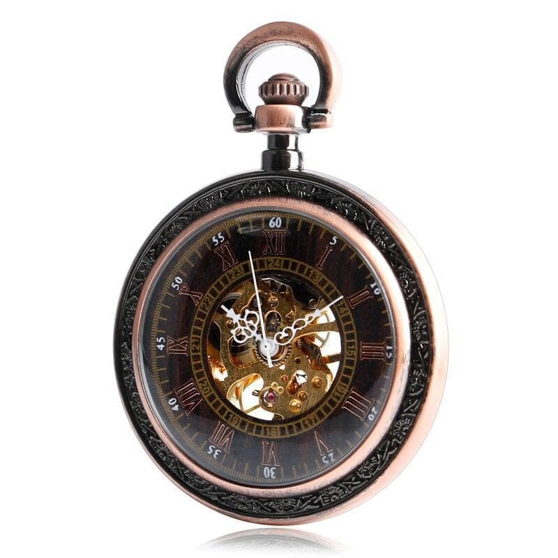 Montre a Gousset Mecanisme Apparent de coté | Steampunk Store