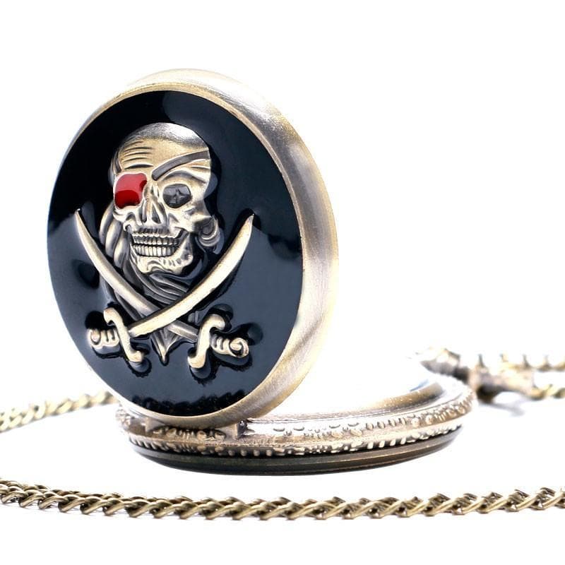 Montre a Gousset Pirate vue clapet